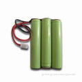 NiMH Rechargeable Battery Pack with 3.6V/800mAh Capacity, Used in Flashlight and Mining Lamp
